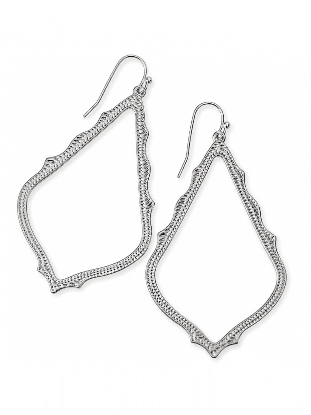 Kendra Scott Sophee Drop silver earrings.